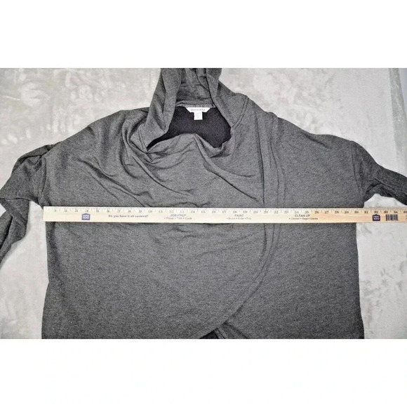 ATHLETA WOMEN'S CHARCOAL GRAY PURANA WRAP HOODIE SWEATSHIRT SWEATER Sz 1X - Picture 15 of 16